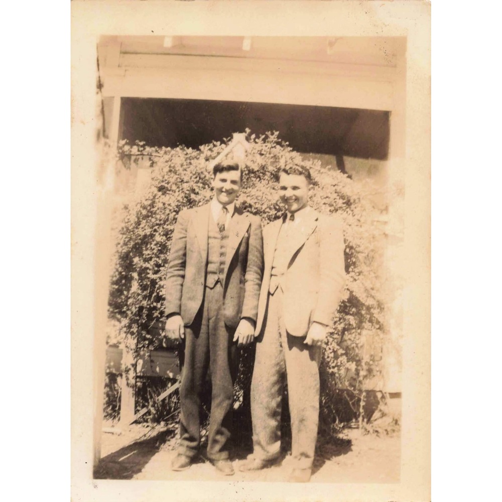 1940's Vintage Photograph Menswear Three Piece Suits‎ Dapper Gay Interest